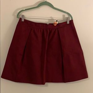 JCrew Maroon A-Line Skirt